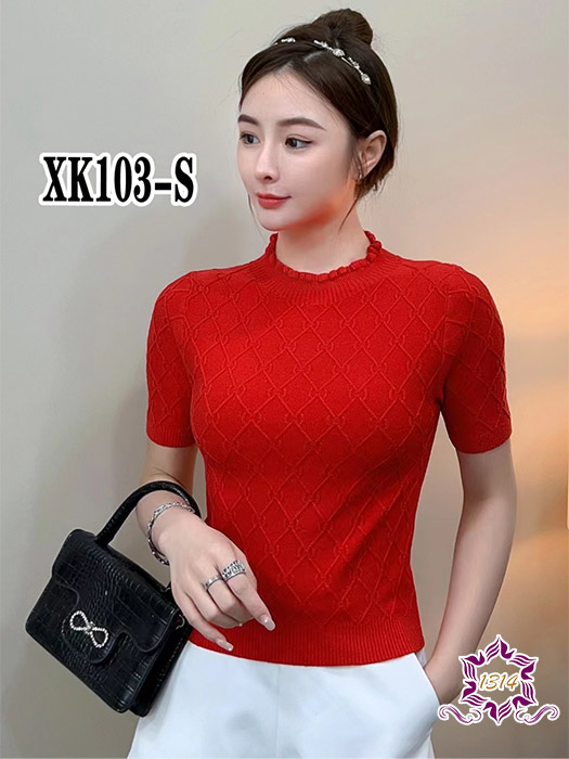 格子针织衫XK103...