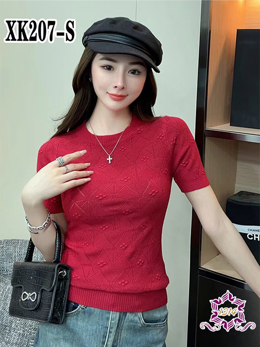 格子针织衫XK207...